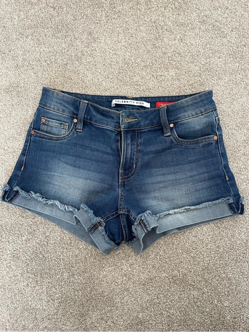 Celebrity Pink Mid Rise Denim Shorts